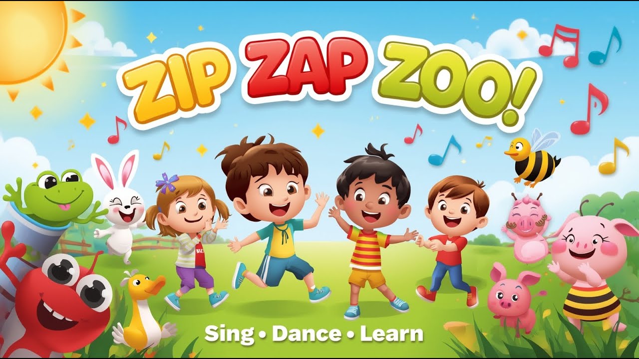 Zip Zap Zoo | Fun Dance and Movement Song for Kids | Learn and Laugh with Actions