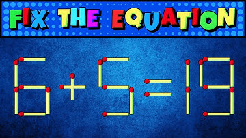 Only A GENIUS Can Fix These Equations By Moving only 1 Stick 🧠 #braingames #puzzles