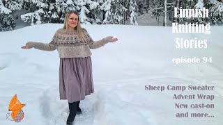 Finnish Knitting Stories - Episode 94: Sheep Camp Sweater, Advent Wrap, new cast-on and more