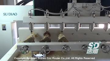 4 Axis 3D Cnc Router(8 Heads) SD-2512 - SUDIAO CNC Router 2015