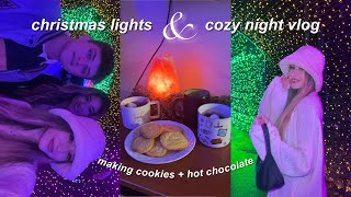 vlog | christmas lights + cozy night