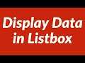 Display Data in Listbox based on Combo Box Selection