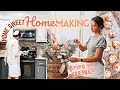 Homemaking day in the life spring decor favorite recipes  an exciting haul  mennonite mom life