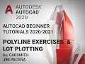 How to Draw Polyline  and Lot Bearing in Autocad 2021