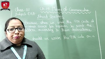 Class 3 subject EVS Ch 19 Means of communication V2 part 2