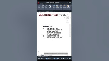 AutoCAD Tutorial 33 How to use Multiline Text tool #autocad #3dmodeling #design