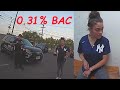 Woman blows almost 4 times legal limit 031 bac after 2hour drive