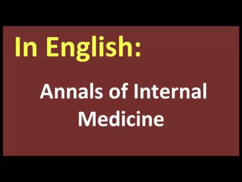 Annals of Internal Medicine arabic MEANING