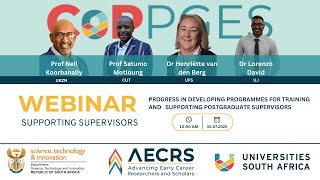 Progress in Developing Programmes for Training and Supporting Postgraduate Supervisors | CoP PGES