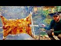 WE COOKED 20 KG OF LAMB IN 4 HOURS! TURNING LAMB IN NATURE. COOKİNG IN NATURE