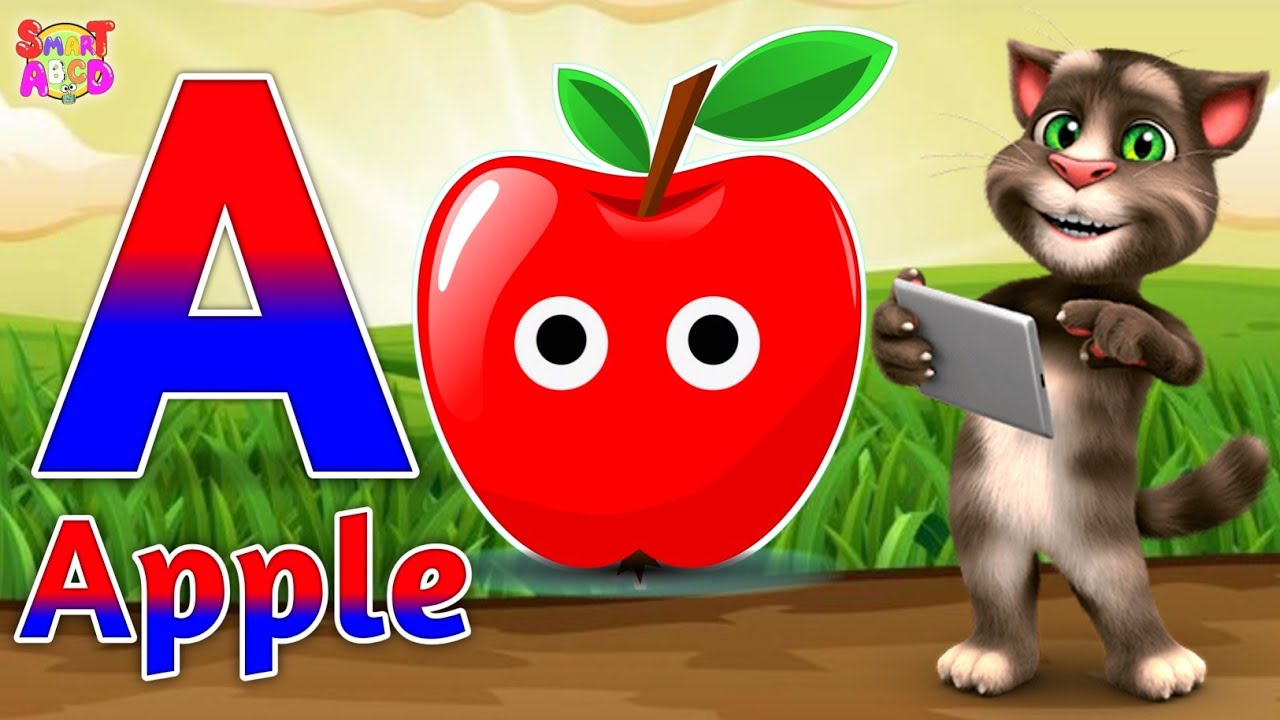 Phonics Song 2 with TWO Words in 3D - A For Apple🍎🍏- ABC Alphabet Songs with Sounds for Children's
