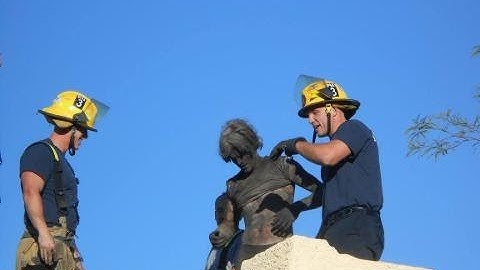 Man Rescued from Chimney by Firefighters