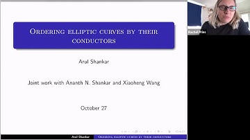 Arul Shankar, Ordering elliptic curves by conductor