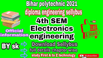Sbte Bihar//polytechnic 4th semester Electronics engineering sellybus#sbtebihar_polytechnic