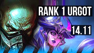 URGOT vs SYNDRA (MID) | Rank 1 Urgot, 1200+ games, 9/2/5, Dominating | NA Grandmaster | 14.11