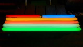 Fluorescent Friday: A Mega Fluorescent Unboxing, foaming, and COLORFUL  preheat fluorescent action