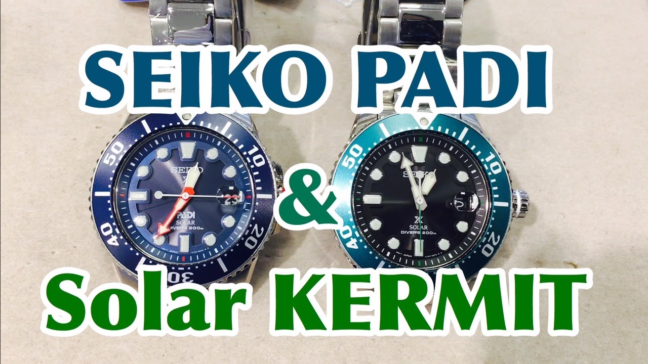 SEIKO Solar PADI AND KERMIT SNE435 SNE451 - YouTube