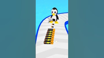 PENGUIN 🐧toy🧸 BATTERY CHARGE 🔋 LOAD BULLET STACK RUN 3D #shorts #art #funny