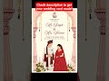 Get your wedding card made, check description