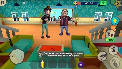 Scary robber home clash troll Lester with explosives, super funny (iOS, android)