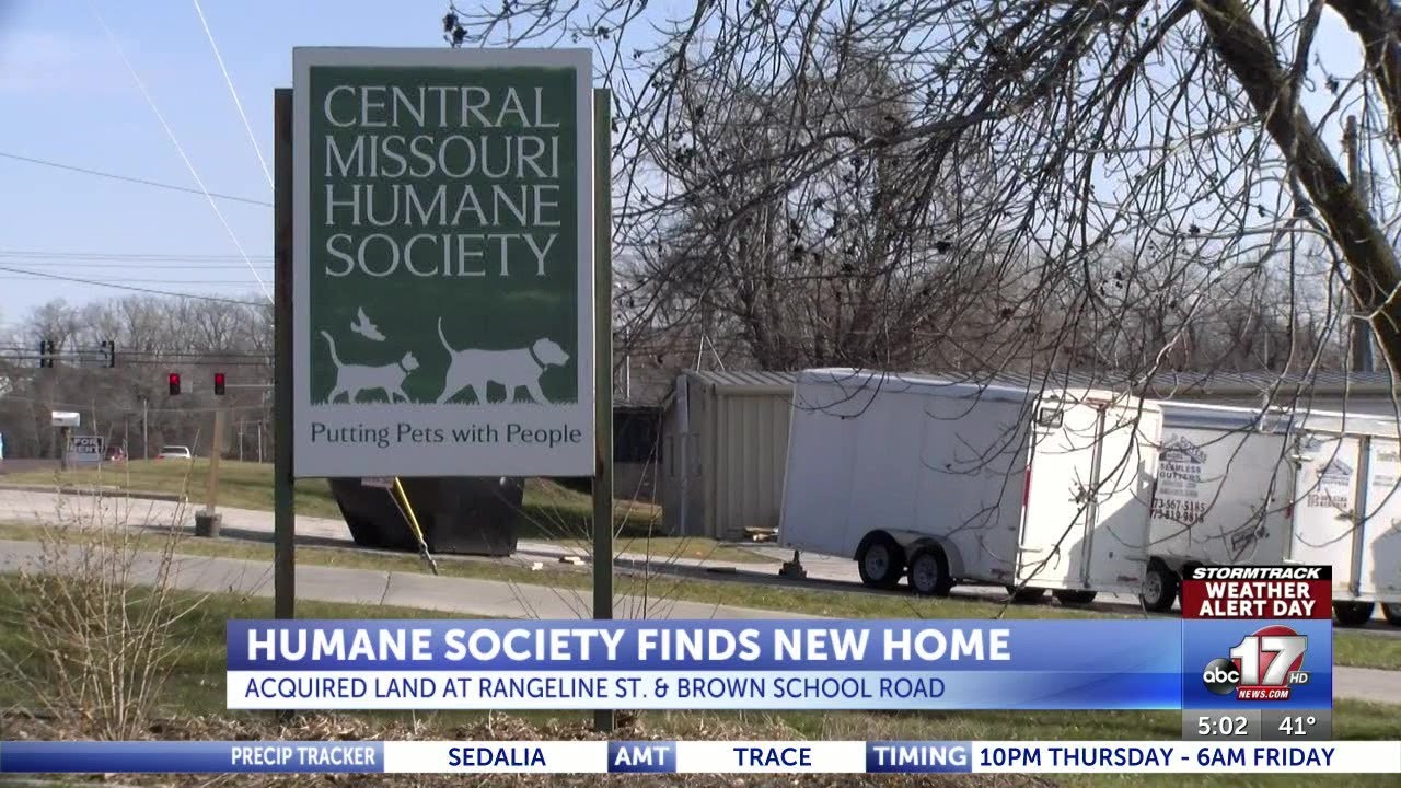 Central Missouri Humane Society obtains land for new shelter YouTube