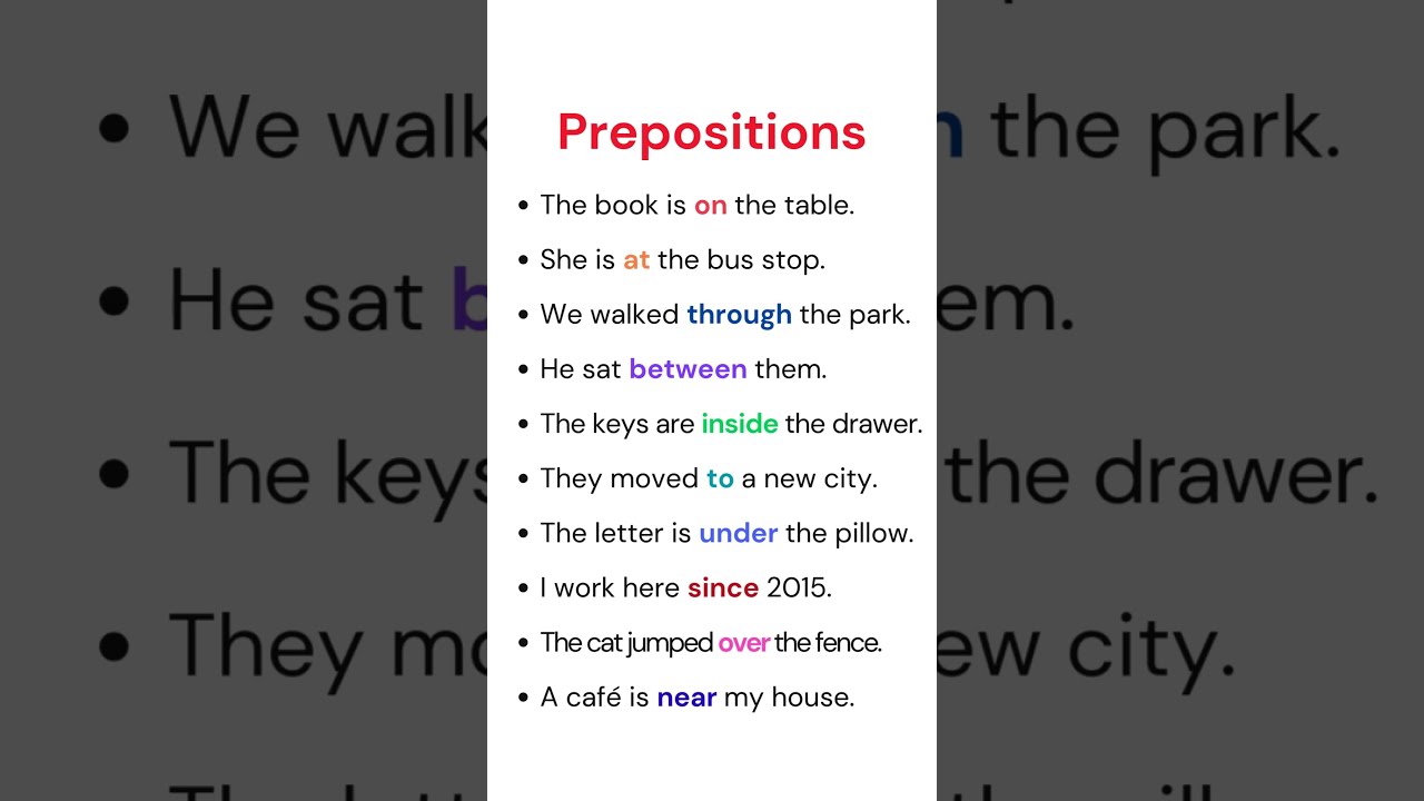 10 Essential Preposition Sentences You MUST Know Master English Grammar Fast 