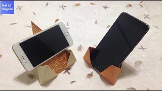 手機座 / 手機支架摺紙教學 - 如何用A4紙製作一個實用的手機架 簡單手工折紙DIY