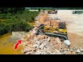 Amazing Next Step New Activity Dump Truck Bulldozer Force Moving Rock Drop To Water