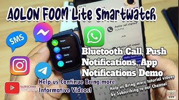 AOLON FOOM Lite Smartwatch - Bluetooth Call, Push Notifications, App Notifications Demo