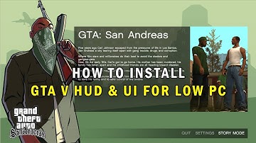 NEW GTA V HUD & UI MOD FOR GTA SA PC - How To Install The Mod
