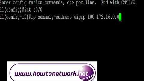 EIGRP Summarization - CCNP Routing