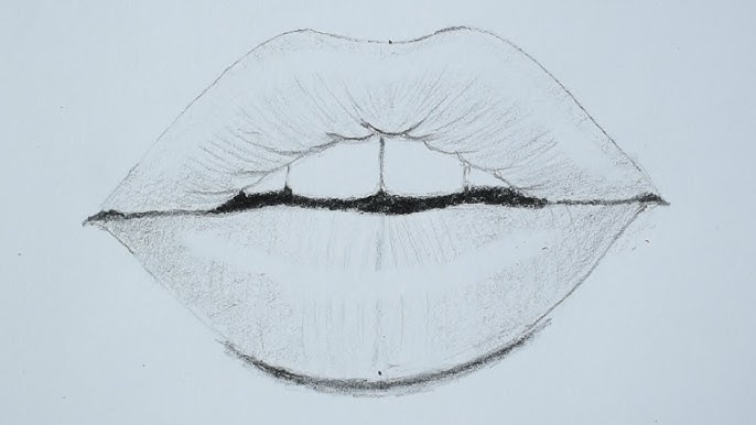 How to draw a mouth and lips