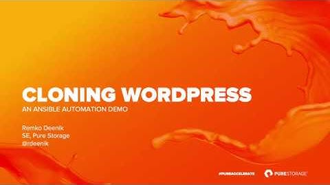Cloning Wordpress using Ansible and PSO