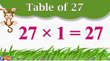 Learn Multiplication - Table of 27  table of twenty seven / 27 Times Table Practice | 27 Ka Table,