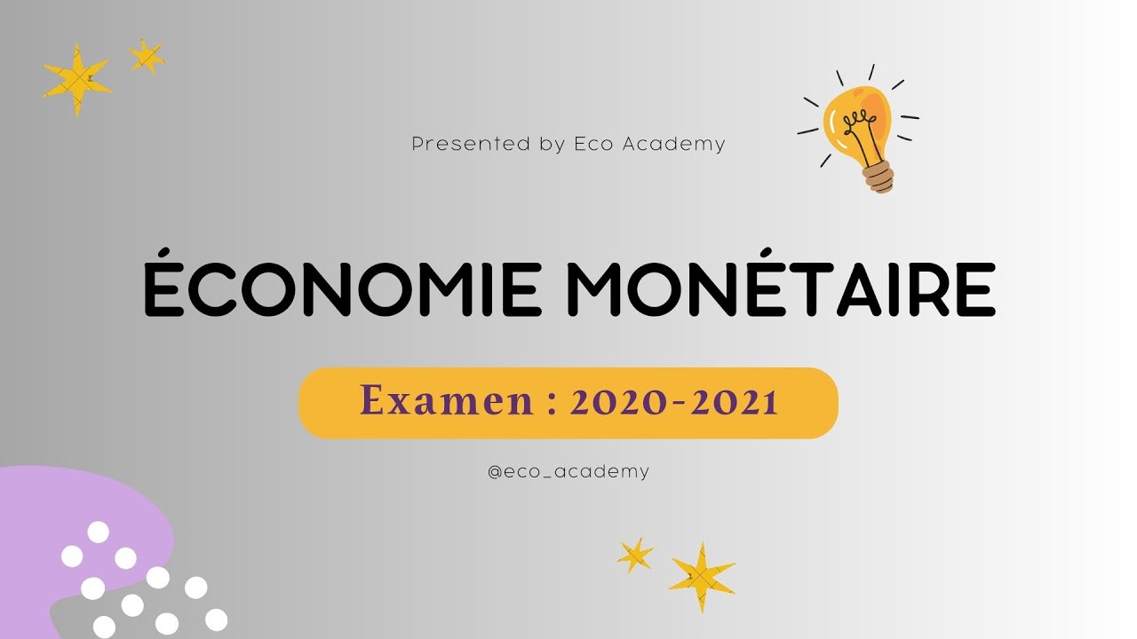 Économie monétaire S3 : Examen QCM 2020/2021 - YouTube
