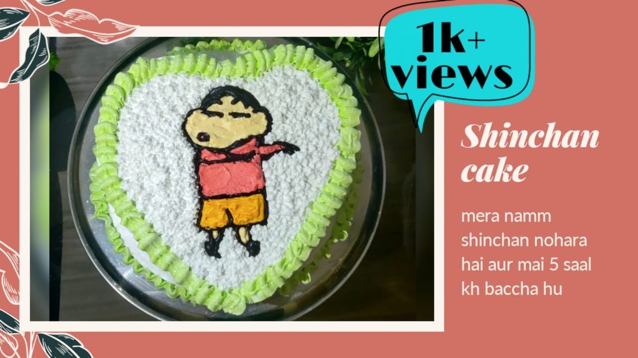 shinchan cake | birthday cake | how to make birthday cake ...