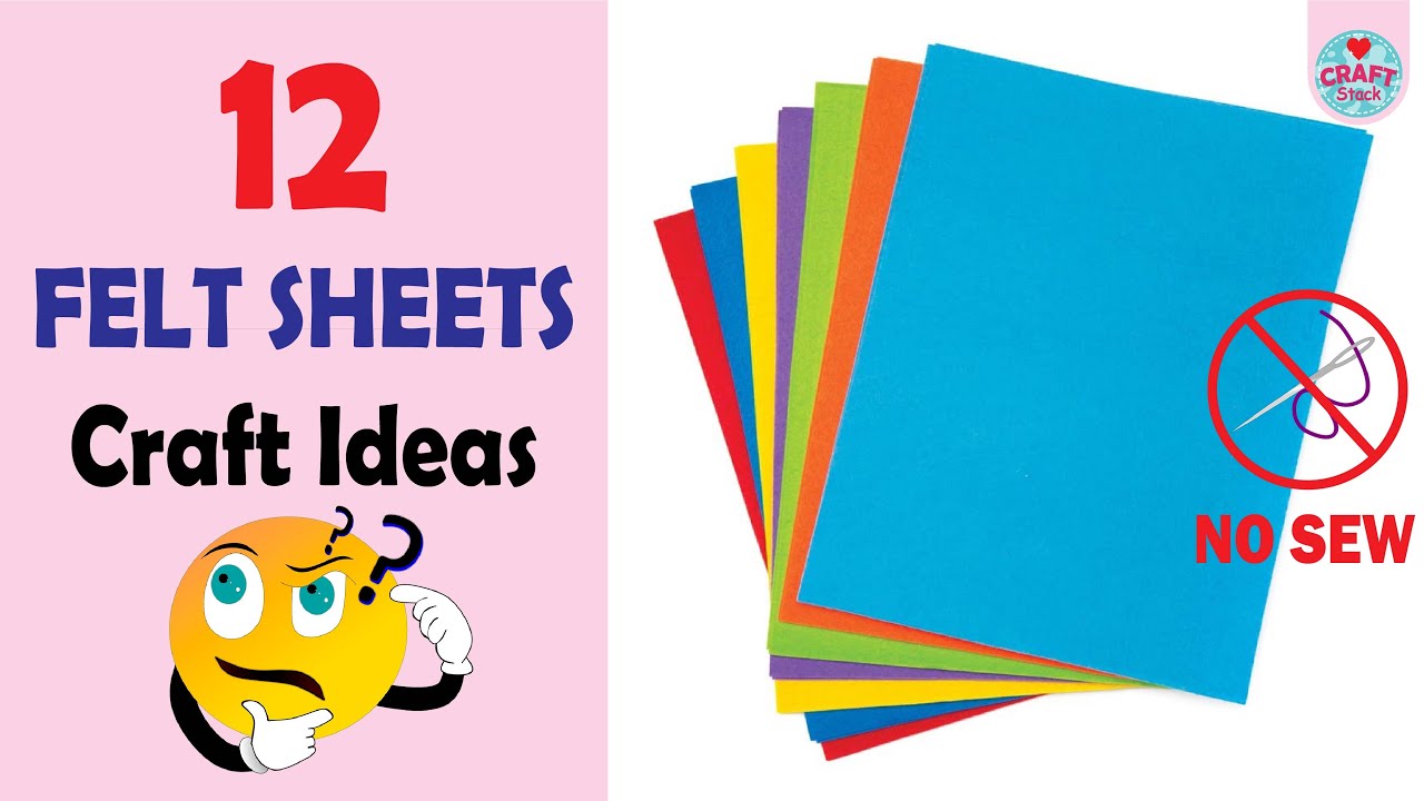 9 x 12 Craft Felt Sheets, Art & Crafts Supplies