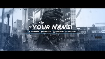 Free Graphics: Twitter Header template #1: Advanced Warfare theme with Tutorial @YLLiBzify
