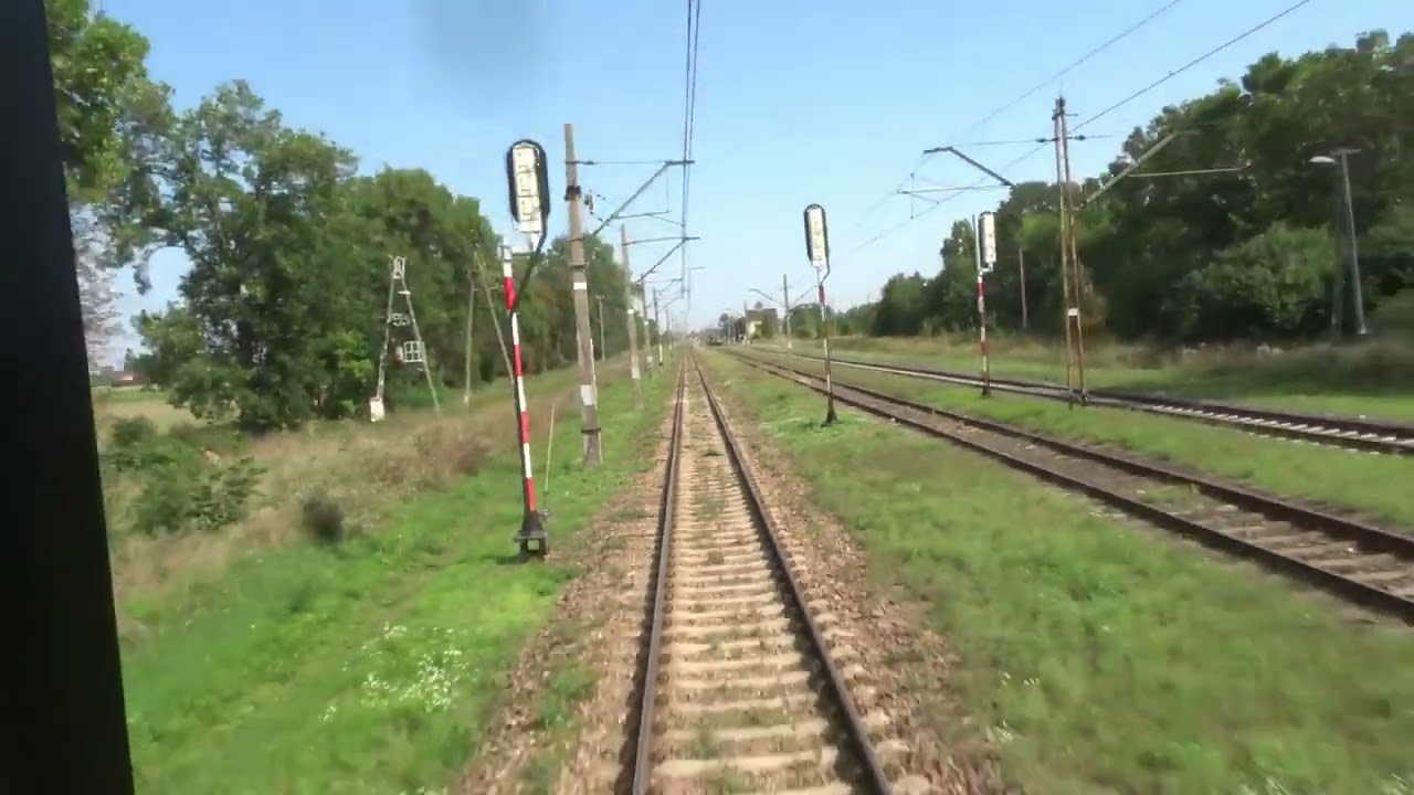 Kutno - Łęczyca - Zgierz - Łódź Widzew z tyłu pociągu TLK 