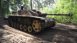 StuG, Sd.Kfz. 250 and Hetzer in Militracks, Overloon 2015. Original Sound. New HD!