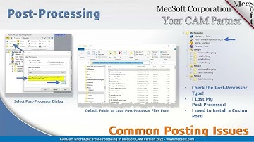 Post-Processing in MecSoft CAM Version 2022