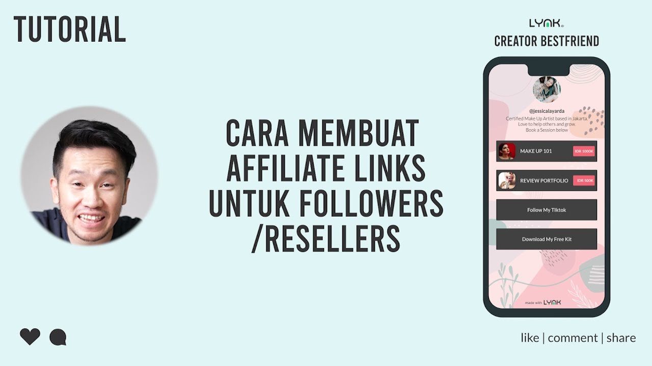 Cara membuat Affiliate links di Lynk.id(COCOK UNTUK RESELLER