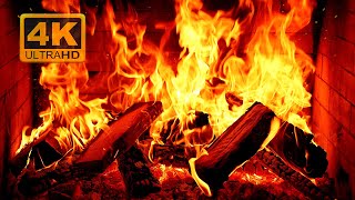 🔥 Cozy Fireplace 4K — Crackling Fire Sounds for Sleep, Relaxation \& Comfort