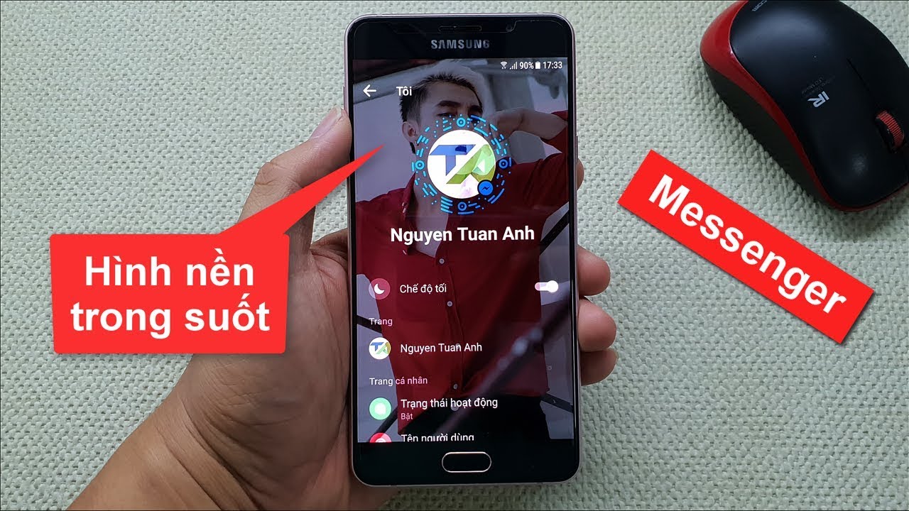 Cách cài hình nền trong suốt cho Messenger và điện thoại Android