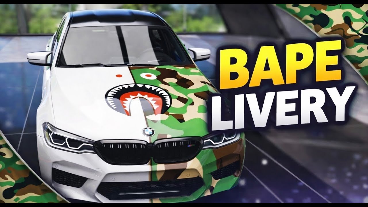 🔥BMW M5 2018 CUSTOM BAPE  LIVERY🦍🔥✅ON FORZA HORIZON 5