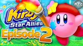 Kirby Star Allies Gameplay Walkthrough - Episode 2 - World 2 Planet Popstar! (Nintendo Switch)