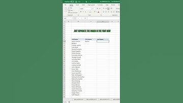 Excel Tip: FlashFill using Ctrl E