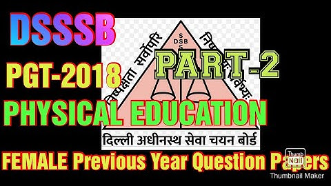 DSSSB|| PGT Female -2018 || Previous Year Question Papers part-2 with answers key