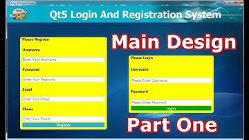 Qt5 C++ Register & Login System With Mysql Main Design Part One #30