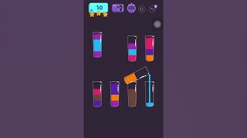 Cups - water sort puzzle | level 10 | ⭐️⭐️⭐️